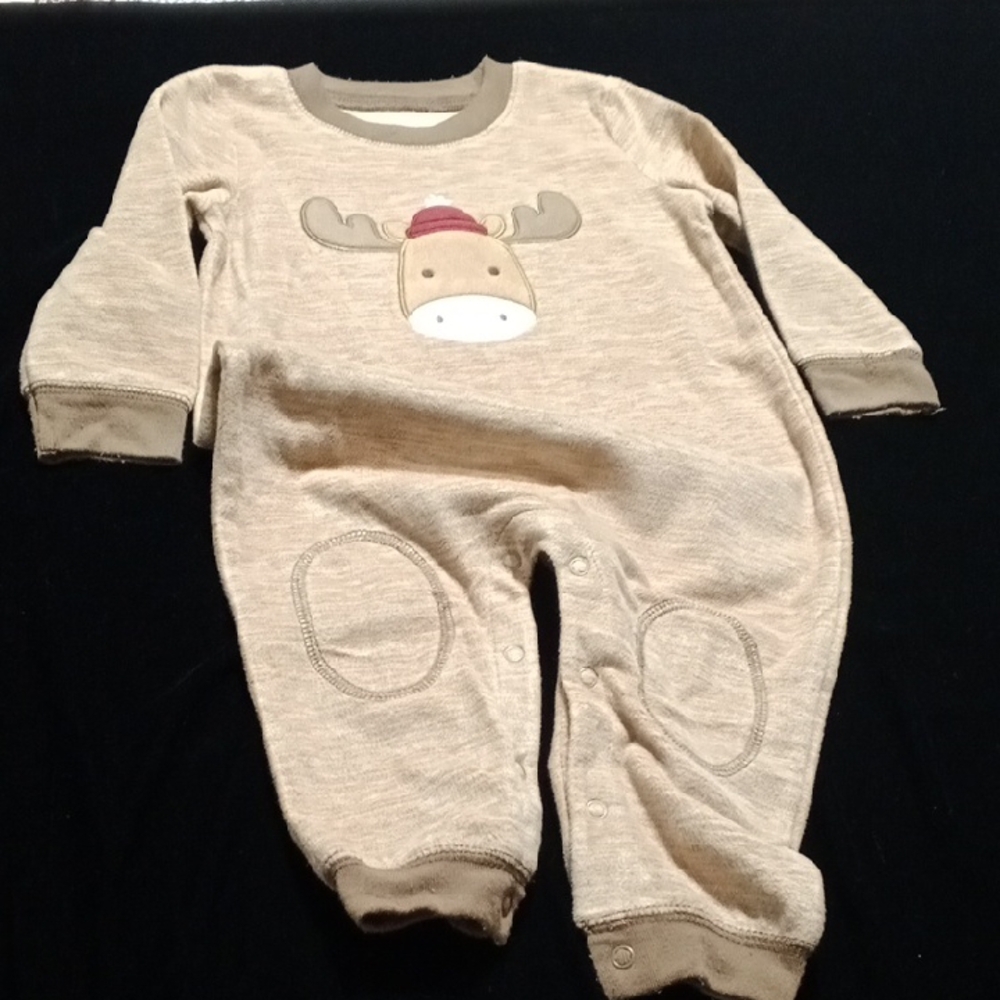 Carter's Tan Moose Footed One Piece